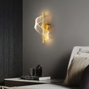 Luminária Arandela de Parede Espiral Acrílico LEDZ – Dourado/Preto