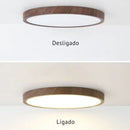 plafon ultra slim led, plafon madeira escura teto, luminaria teto minimalista moderna, plafon 30cm 40cm 50cm, plafon led circular madeira, luminaria teto rente ao teto, plafon fechado anti insetos, plafon slim moderno quarto sala, iluminação clean teto, plafon LEDZ madeira wall nut