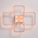 lustre minimalista rose gold, plafon rose gold moderno, luminária teto rose gold, lustre circular minimalista, lustre quadrado minimalista, plafon com controle remoto, luminária inteligente com app, lustre geométrico moderno, plafon anéis minimalista, lustre LED moderno rose gold, iluminação teto contemporânea, lustre minimalista LEDZ, plafon moderno com aplicativo, iluminação moderna rose gold, luminária teto design minimalista