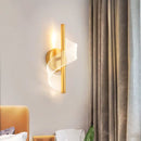 Luminária Arandela de Parede Espiral Acrílico LEDZ – Dourado/Preto