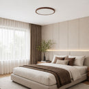 plafon ultra slim led, plafon madeira escura teto, luminaria teto minimalista moderna, plafon 30cm 40cm 50cm, plafon led circular madeira, luminaria teto rente ao teto, plafon fechado anti insetos, plafon slim moderno quarto sala, iluminação clean teto, plafon LEDZ madeira wall nut