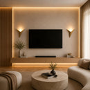 arandela moderna, arandela minimalista, arandela triangular, arandela geométrica, arandela de parede moderna, arandela LED, arandela LED integrada, arandela decorativa, arandela para sala, arandela para quarto, arandela para corredor, arandela para hall de entrada, arandela para painel de TV, arandela para cabeceira de cama, arandela preta, arandela branca, arandela dourada, arandela contemporânea, arandela estilo nórdico, arandela escandinava, iluminação de parede, iluminação decorativa, luminária de pared