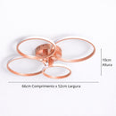 lustre minimalista rose gold, plafon rose gold moderno, luminária teto rose gold, lustre circular minimalista, lustre quadrado minimalista, plafon com controle remoto, luminária inteligente com app, lustre geométrico moderno, plafon anéis minimalista, lustre LED moderno rose gold, iluminação teto contemporânea, lustre minimalista LEDZ, plafon moderno com aplicativo, iluminação moderna rose gold, luminária teto design minimalista