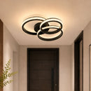 Luminária de Teto Plafon de Sobrepor 3 Arcos Efeito Cristal Genebra LEDZ - Branco ou Preto