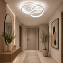 plafon de sobrepor, plafon de teto, plafon LED, plafon moderno, plafon pequeno, plafon compacto, plafon 33cm, plafon 30cm, plafon 3 arcos, plafon três arcos, plafon de arcos, plafon circular, plafon círculos, plafon efeito cristal, luminária efeito cristal, plafon cristal, plafon LED efeito cristal, luminária de teto efeito cristal, plafon branco, plafon preto, plafon branco moderno, plafon preto moderno, plafon luz quente, plafon luz fria, plafon 3 cores, plafon três cores, plafon luz quente neutra fria, l