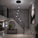 lustre para pé direito duplo, pendente para pé direito duplo, lustre pingo, pendente pingo, lustre de luxo, lustre moderno para escada, lustre para escadaria, lustre para hall de entrada, lustre para sala com pé direito duplo, pendente para escada, lustre cascata, pendente cascata, lustre dourado moderno, lustre preto moderno, lustre LED moderno, lustre alto padrão, lustre contemporâneo, lustre decorativo de luxo, iluminação para pé direito duplo, lustre para mezanino, lustre para recepção, lustre para resi