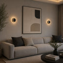arandela moderna minimalista, arandela rotacionavel led, luminaria parede circular moderna, arandela luz indireta parede, arandela preta branca moderna, luminaria parede minimalista quarto sala, arandela decorativa moderna pequena, iluminação indireta parede design moderno, arandela LEDZ orbit, arandela compacta moderna elegante