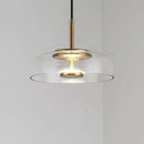 pendente italiano moderno, lustre pendente vidro fumê, pendente âmbar luxo, pendente transparente moderno, lustre design italiano, pendente meia lua vidro, pendente moderno sofisticado, iluminação gourmet moderna, pendente luxo contemporâneo, lustre pendente cozinha moderna, pendente minimalista vidro, pendente LEDZ mezza luna