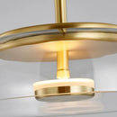 pendente italiano moderno, lustre pendente vidro fumê, pendente âmbar luxo, pendente transparente moderno, lustre design italiano, pendente meia lua vidro, pendente moderno sofisticado, iluminação gourmet moderna, pendente luxo contemporâneo, lustre pendente cozinha moderna, pendente minimalista vidro, pendente LEDZ mezza luna
