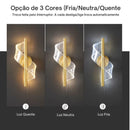 Luminária Arandela de Parede Espiral Acrílico LEDZ – Dourado/Preto