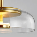 pendente italiano moderno, lustre pendente vidro fumê, pendente âmbar luxo, pendente transparente moderno, lustre design italiano, pendente meia lua vidro, pendente moderno sofisticado, iluminação gourmet moderna, pendente luxo contemporâneo, lustre pendente cozinha moderna, pendente minimalista vidro, pendente LEDZ mezza luna
