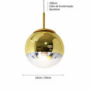 lustre pendente luxo, pendente minimalista moderno, lustre dourado espelhado, pendente rose gold, pendente prata cromado, luminária globo moderna, pendente sofisticado teto, lustre moderno LEDZ, iluminação premium decoração, pendente para mesa jantar luxo, lustre minimalista elegante, luminária teto moderna, pendente decorativo moderno, lustre globo metálico, iluminação sofisticada moderna