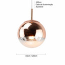 lustre pendente luxo, pendente minimalista moderno, lustre dourado espelhado, pendente rose gold, pendente prata cromado, luminária globo moderna, pendente sofisticado teto, lustre moderno LEDZ, iluminação premium decoração, pendente para mesa jantar luxo, lustre minimalista elegante, luminária teto moderna, pendente decorativo moderno, lustre globo metálico, iluminação sofisticada moderna
