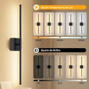 arandela sem fio, arandela recarregável, luminária sem fio, luminária recarregável, arandela de parede sem fio, arandela LED recarregável, luminária de parede LED, arandela moderna, arandela minimalista, arandela preta, arandela preta e dourada, arandela linear, arandela longa, arandela 70 cm, arandela 90 cm, arandela 110 cm, arandela articulada, arandela rotacionável, arandela 360 graus, arandela para espelho, luminária para espelho, arandela para banheiro, arandela para lavabo, iluminação para espelho, ar
