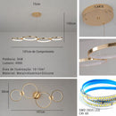 lustre pendente moderno, pendente orgânico, lustre orgânico moderno, pendente linear moderno, lustre linear para mesa de jantar, pendente para mesa de jantar, lustre minimalista, pendente minimalista, lustre dourado moderno, lustre preto moderno, lustre prata cromado, pendente dourado premium, lustre para sala de jantar moderna, iluminação para mesa de jantar, pendente para bancada gourmet, lustre LED moderno, lustre contemporâneo, pendente decorativo moderno, lustre de anéis LED, pendente com anéis ilumina