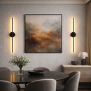 arandela nórdica LED, luminária vertical, arandela escandinava, arandela dourada, arandela preta parede, arandela moderna quarto, kit arandela parede