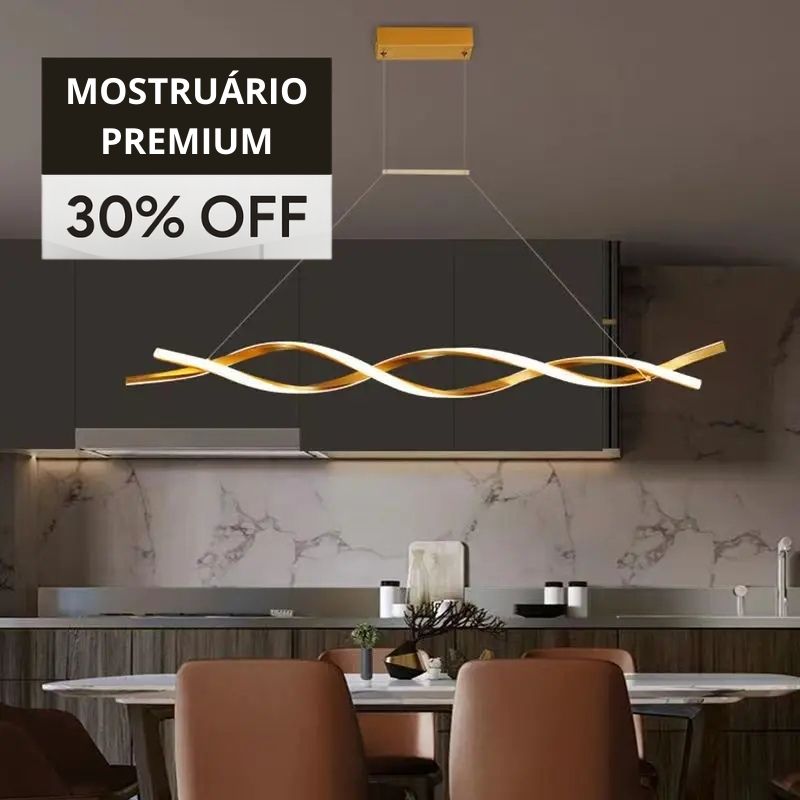 Últimas Unidades – 30% OFF | Lustre Pendente Moderno  Minimalista Finesse LED - Com Controle Remoto (Dimerizável)