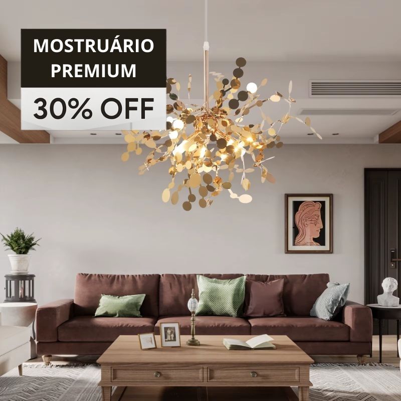 Últimas Unidades – 30% OFF | Lustre Pendente Design Italiano Foglie Illuminate Led