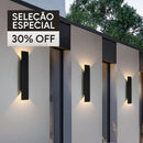 Últimas Unidades – 30% OFF | Luminária Arandela de Parede Externa à Prova D´Água IP65 Vector LED - Branco/Preto - 20,5cm/41cm (Cópia)