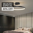 Últimas Unidades – 30% OFF | Luminária de Teto Plafon Moderno Circular Pendente Luxury LEDZ - Com Controle Remoto - 50cm