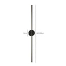 Luminária Arandela de Parede Nordico LED - Dourado/Preto - 60cm/100cm