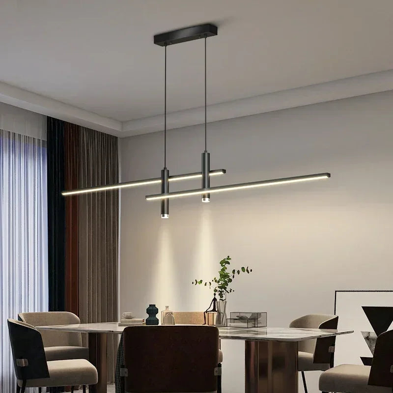 Lampadario Pendente Sospensione Moderna LED 42W Lampada Luce Ufficio Negozio Studio 230v Ra90 Nero 87891389